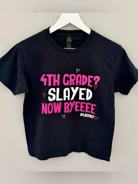 Kids’ Black Short Sleeve Last Day of 4th Grade Graphic Tee